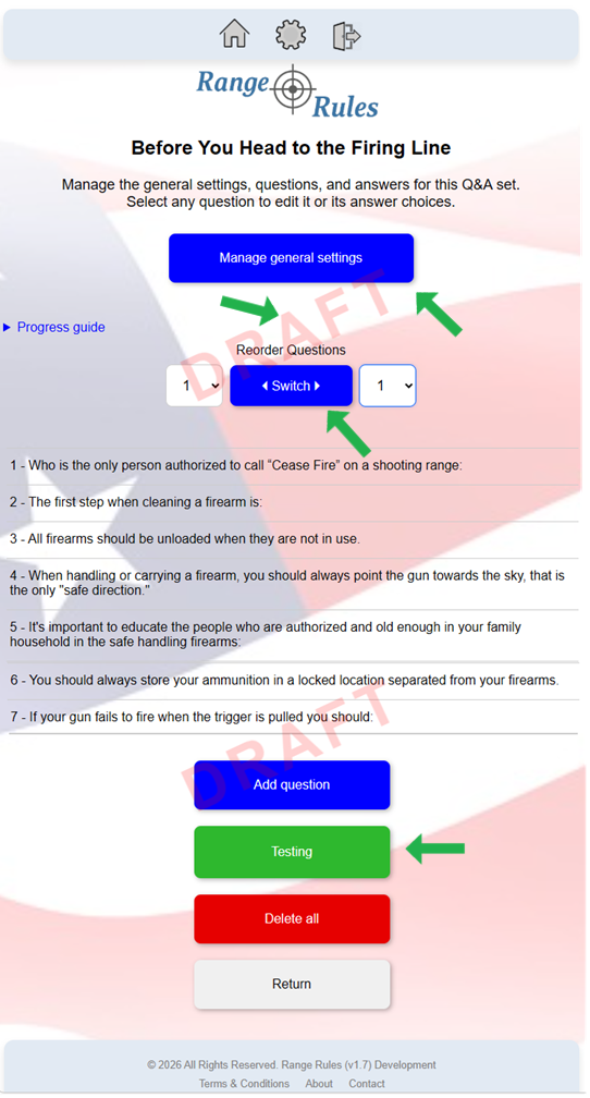Manage general settings image